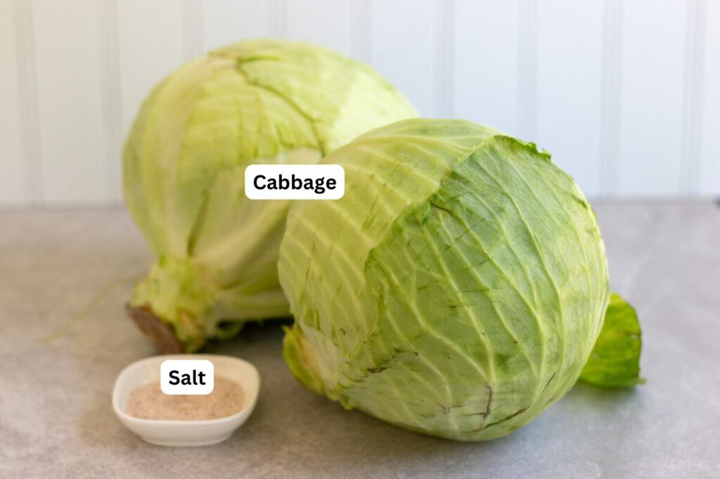 two cabbages and salt