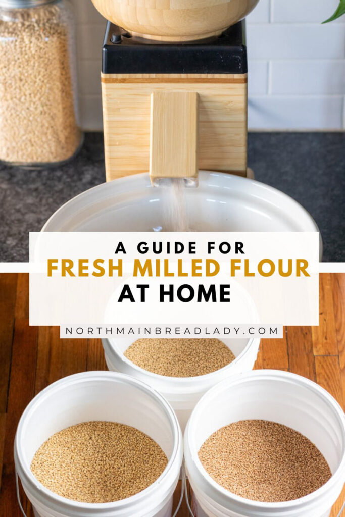 a guide for fresh milled flour at home pin graphic