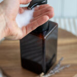 DIY foaming handsoap in a woman's hand