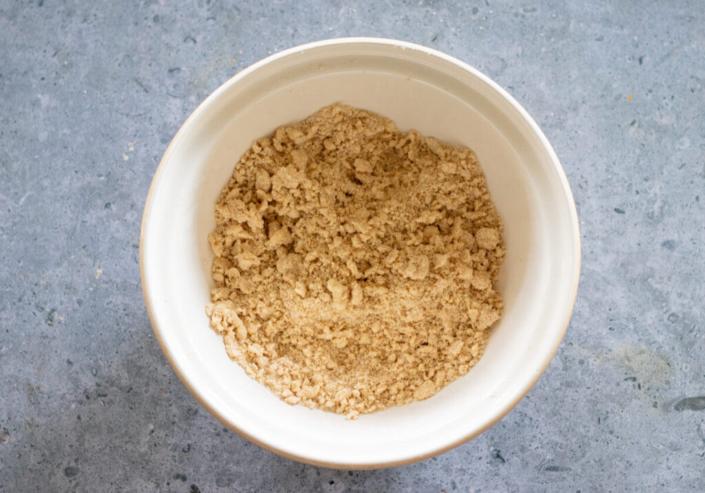 flour mixture with butter mixed in